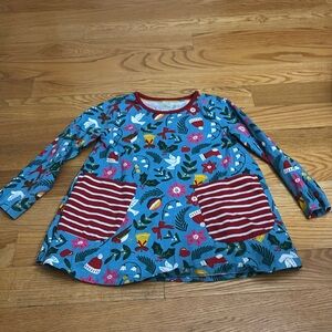 Mini Boden Girls Christmas Flower Tunic